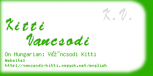 kitti vancsodi business card